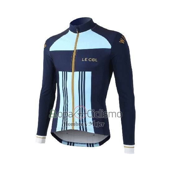 Lecol Ropa Ciclismo Culotte Largo 2019 Hombre Mangas Largas Azur Azul